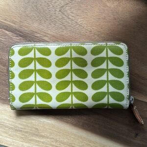 Orla Kiely Green Large Wallet